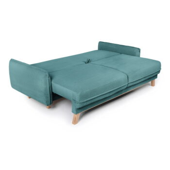 Tyrkysová menčestrová rozkladacia pohovka 218 cm Tori - Bonami Selection - Image 11