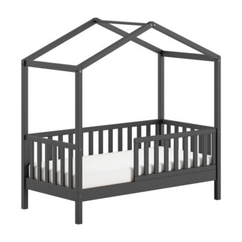 Antracitová detská posteľ z borovicového dreva 70x140 cm DALLAS – Vipack – Obrázok 2