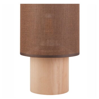 Hnedá stolná lampa s textilným tienidlom, výška 30 cm Ari - LAMKUR - Image 6