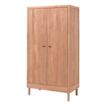 Detská šatníková skriňa z dubového dreva v prírodnej farbe 100x190x55 cm Forrest – Vipack