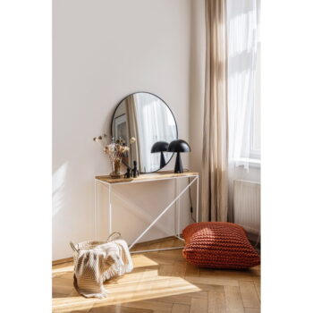 Čierne nástenné zrkadlo Bonami Essentials Layla, ø 80 cm – Obrázok 2
