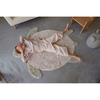 Béžový prateľný ručne tkaný bavlnený detský koberec 110x130 cm Sea Turtle – Lorena Canals - Image 6