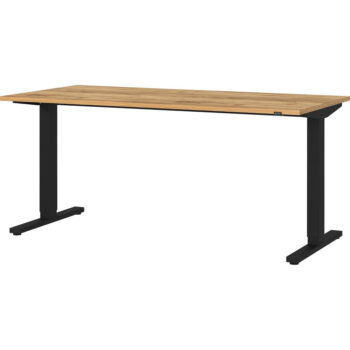 Pracovný stôl s elektricky nastaviteľnou výškou s doskou v dubovom dekore 80x160 cm Lissabon – Germania - Image 2