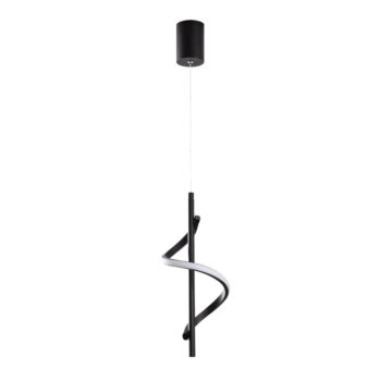 Čierne LED závesné svietidlo ø 16 cm Likma – Opviq lights
