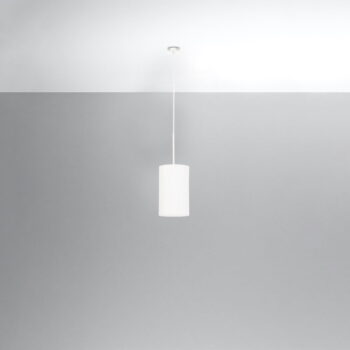 Biele závesné svietidlo s textilným tienidlom ø 15 cm Volta – Nice Lamps - Image 4