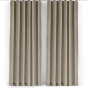 Béžový zamatový dimout záves 140x250 cm Velto – Filumi – Obrázok 10