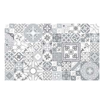 Súprava 60 nástenných samolepiek Ambiance Vintage Design Shade of Gray, 10 × 10 cm – Obrázok 2