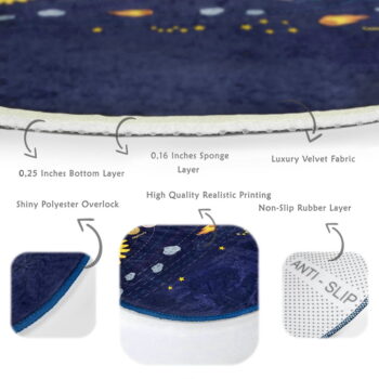Tmavomodrý detský koberec ø 100 cm Comfort – Mila Home - Image 8
