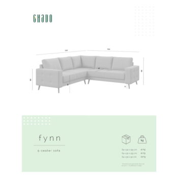Tmavomodrá rohová pohovka (variabilná) Fynn – Ghado - Image 3