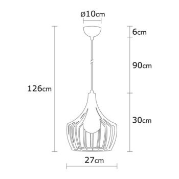 Závesné svietidlo v medenej farbe s kovovým tienidlom ø 27 cm Mezopotamya – Opviq lights - Image 9