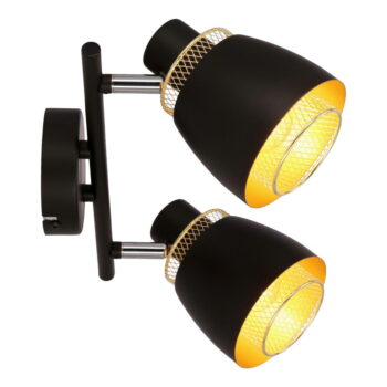 Čierne stropné svietidlo s kovovým tienidlom 41.5x10 cm Aleksandria – Candellux Lighting - Image 3