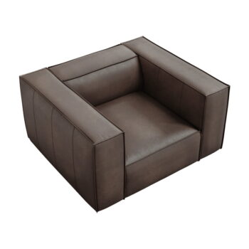 Hnedé kožené kreslo Madame - Windsor & Co Sofas - Image 3