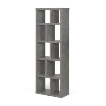 Sivá knižnica v dekore betónu 70x198 cm Berlin – TemaHome - Image 2
