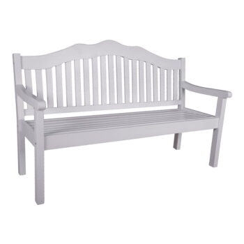 Biela drevená záhradná lavica Austin – Garden Pleasure