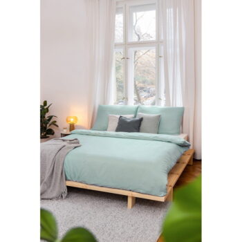Zelené obliečky na dvojlôžko z mikrosaténu 200x200 cm Basic – Bonami Essentials - Image 6