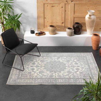 Svetlosivý koberec s prímesou bavlny 68x110 cm Persan – douceur d'intérieur - Image 2
