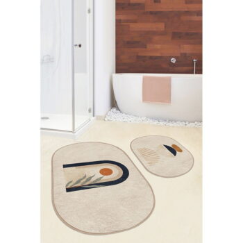 Béžové kúpeľňové predložky v súprave 2 ks 60x100 cm – Mila Home - Image 2