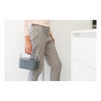Tmavosivá nádoba na kompostovateľný odpad 1,8 l SinkSide – Brabantia – Obrázok 6