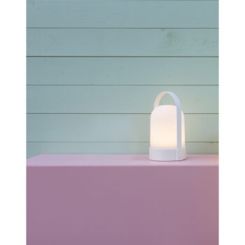 Biela LED stmievateľná stolová lampa (výška 25 cm) Uri – Remember - Image 2