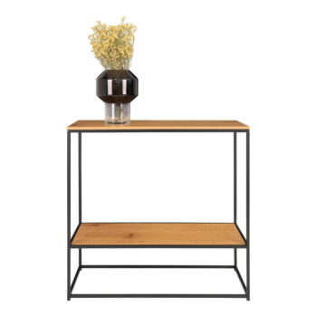 Konzolový stolík s doskou v dubovom dekore v prírodnej farbe 80x36 cm Vita – House Nordic - Image 3