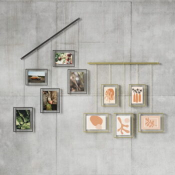 Kovové rámčeky na stenu v striebornej farbe v súprave 5 ks 70x80 cm Exhibit – Umbra - Image 3