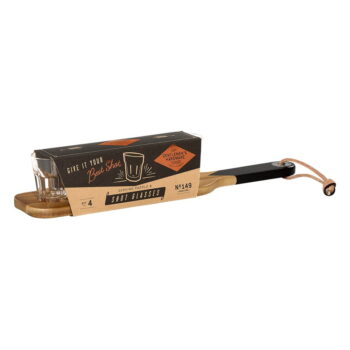 Drevená servírovacia doštička a 4 štamperlíky Gentlemen's Hardware - Image 8