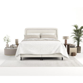 Krémovobiela boxspring posteľ 180x200 cm Dove – Maison de Rêve – Obrázok 10