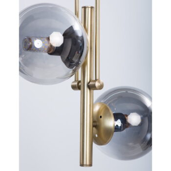Stropné svietidlo so skleneným tienidlom v sivo-zlatej farbe ø 15 cm Libra – Squid Lighting - Image 4