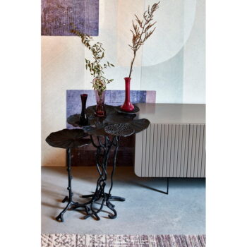 Kovový okrúhly odkladací stolík ø 30 cm Lily – White Label – Obrázok 2