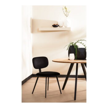 Čierna zamatová jedálenská stolička Aaliyah – Light & Living - Image 8