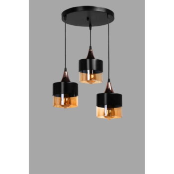 Čierne závesné svietidlo ø 30 cm Sahra – Opviq lights – Obrázok 3