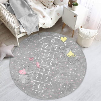 Sivý detský koberec ø 100 cm Comfort – Mila Home - Image 6