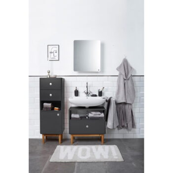 Antracitovosivá závesná/so zrkadlom kúpeľňová skrinka 50x58 cm Color Bath – Tom Tailor – Obrázok 2