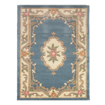Modrý koberec z vlny Flair Rugs Aubusson, 75 × 150 cm