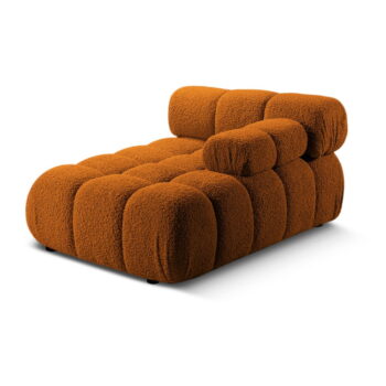 Oranžový modul pohovky z textílie bouclé (pravý roh) Bellis – Micadoni Home - Image 4