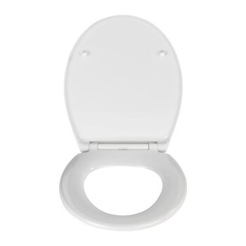Biele WC sedadlo s jednoduchým zatváraním Wenko Samos, 44,5 x 37,5 cm – Obrázok 2