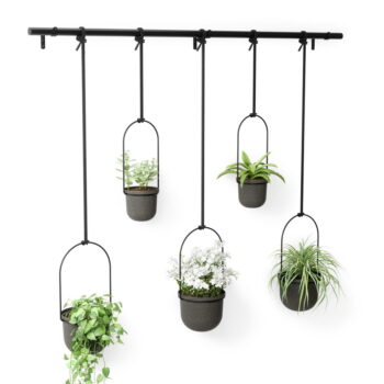 Plastový obal na kvetináč 5 ks  na bylinky/závesný a nástenný  ø 7,5 cm Triflora – Umbra - Image 6