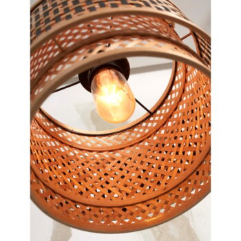 Stropné svietidlo s bambusovým tienidlom v čierno-prírodnej farbe ø 25 cm Bhutan – Good&Mojo - Image 6