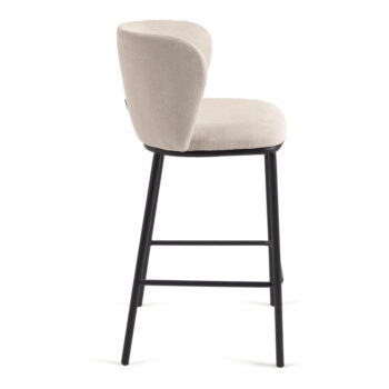 Béžová barová stolička (výška sedadla 65 cm) Ciselia – Kave Home – Obrázok 3
