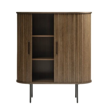 Hnedá skrinka v dekore duba s posuvnými dverami 100x118 cm Nola – Unique Furniture - Image 5
