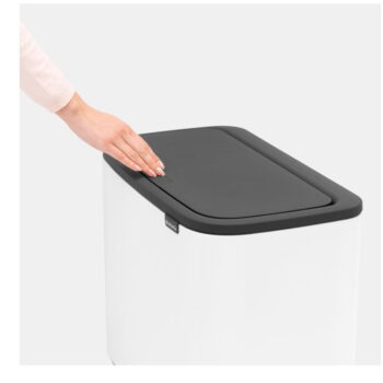 Biely dotykový oceľový odpadkový kôš na triedený odpad 33 l Bo Touch Bin – Brabantia - Image 7