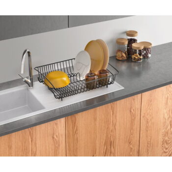 Čierny odkvapávač z antikoro ocele Metaltex Rectangular Lava – Obrázok 2