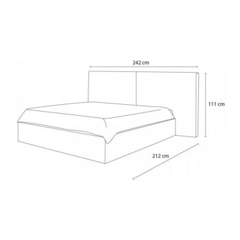 Béžová čalúnená dvojlôžková posteľ s úložným priestorom s roštom 160x200 cm Blandine – Bobochic Paris – Obrázok 4