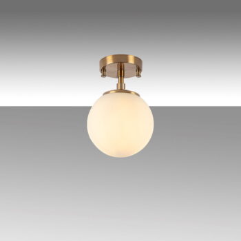 Stropné svietidlo v bielej a bronzovej farbe so skleneným tienidlom ø 15 cm Atmaca – Opviq lights - Image 5