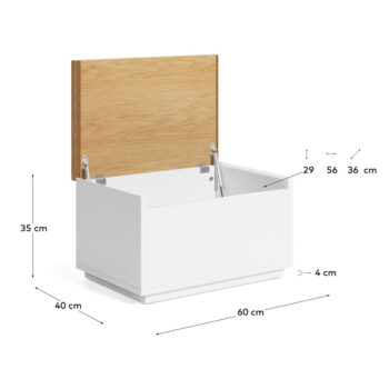 Truhla v dekore duba v prírodnej farbe 60x35 cm Abilen – Kave Home - Image 5