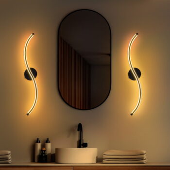 Čierne LED nástenné svietidlo Yilan – Opviq lights - Image 4