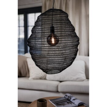 Čierne závesné svietidlo s kovovým tienidlom ø 50 cm Tazza – Markslöjd - Image 3