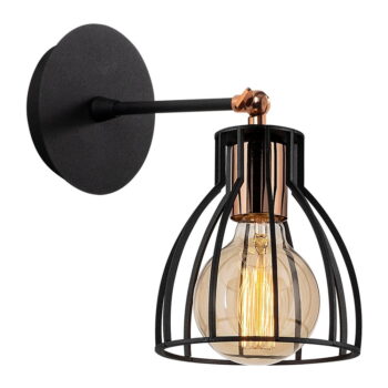 Nástenné svietidlo v čiernej a bronzovej farbe ø 15 cm Kemah – Opviq lights