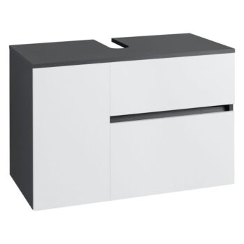 Bielo–antracitová závesná skrinka pod umývadlo 80x53 cm Wisla – Støraa - Image 2