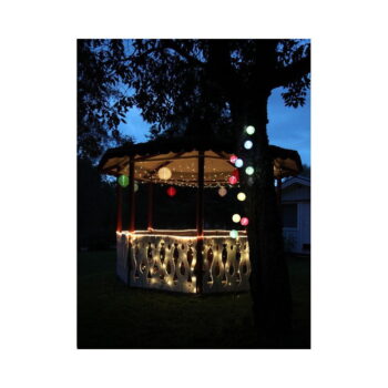 Červený vonkajší solárny LED lampión Star Trading Summer, ø 30 cm - Image 2